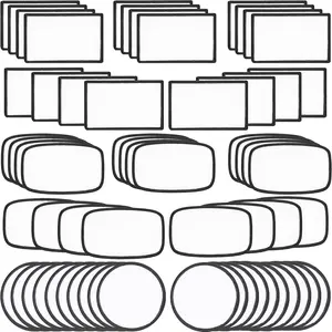 60 count Sublimation Patches - Iron On Blank Patches for DIY Crafts Hats Caps Backpack