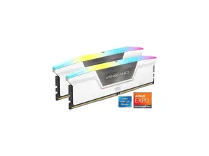CORSAIR Vengeance RGB 64GB (2 x 32GB) 288-Pin PC RAM DDR5 6000 (PC5 48000) Desktop Memory Model CMH64GX5M2N6000Z40W