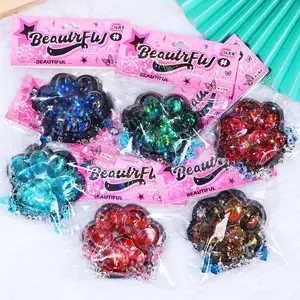 Taba Squishy Cat Paw Squeeze Toys Kawaii Sticky Squishies Fidget Toys for Birthday Party Favors Novelty Things for Kids Adults ﻿