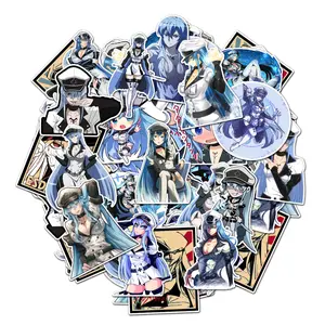 Esdeath 20 pcs Sticker Pack, Esdeath Waterproof Vinyl Sticker, Anime Stickers for Laptop Skateboard Water Bottle