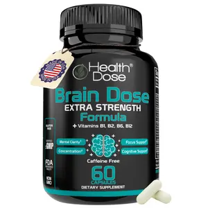 Health Dose Brain Dose, Natural energy & Vitamins Supplement For Men & Women. nutritional support fitness dietary neuro Healthcare Edible