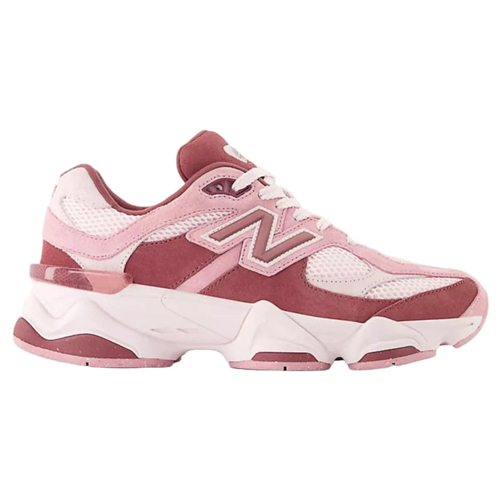 NEW BALANCE 9060 Authentic Athletic Running Sneakers - Pink Granite-Washed Burgundy, Suede Upper, Chunky, Women's Casual Footwear - GC9060EP Bubblegum Shoe (Gradeschool Youth Sizes), Athletic Running Shoes, Shoes For Women