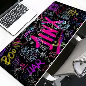 Graffiti Funny Extended Gaming Desk Mat, Funny Graffiti Desktop Decoration mouse pad, Non Slip Mousepad, Non-Slip Lock Edge Multi-Sized, Suitable For Laptop Desktop Gaming Work Home, Ideal Gift For Family And Friends