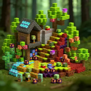 100pcs/150pcs Magnetic Building Block Puzzle Toy, Forest Construction Set, Stem Sensory Stack Magnet Toy, 4-8 Years Old Boys Birthday Gift