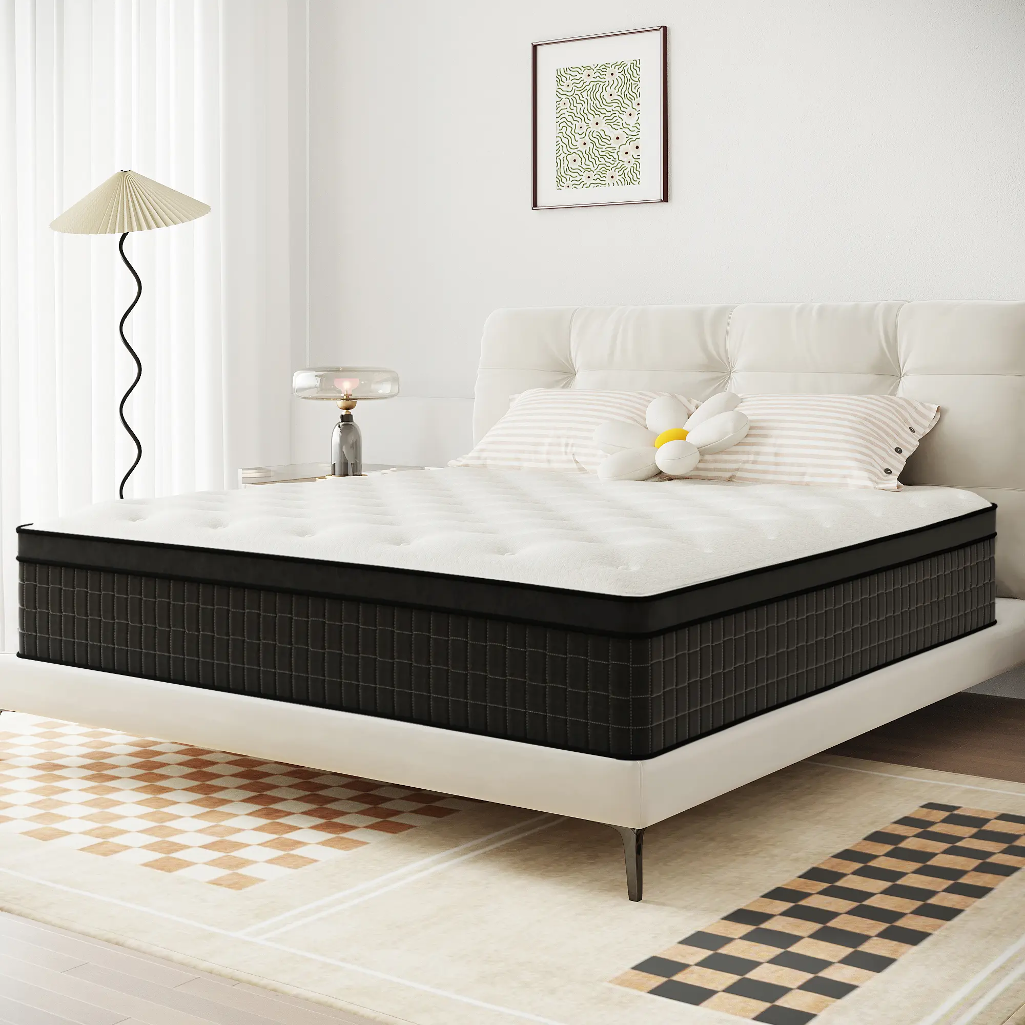 Memory Foam 12"Hybrid Pocket Spring beds mattress included Full Twin, King Size, Medium Firm,Ergonomic,Luxury,In Box, Modern motion isolation Pillow