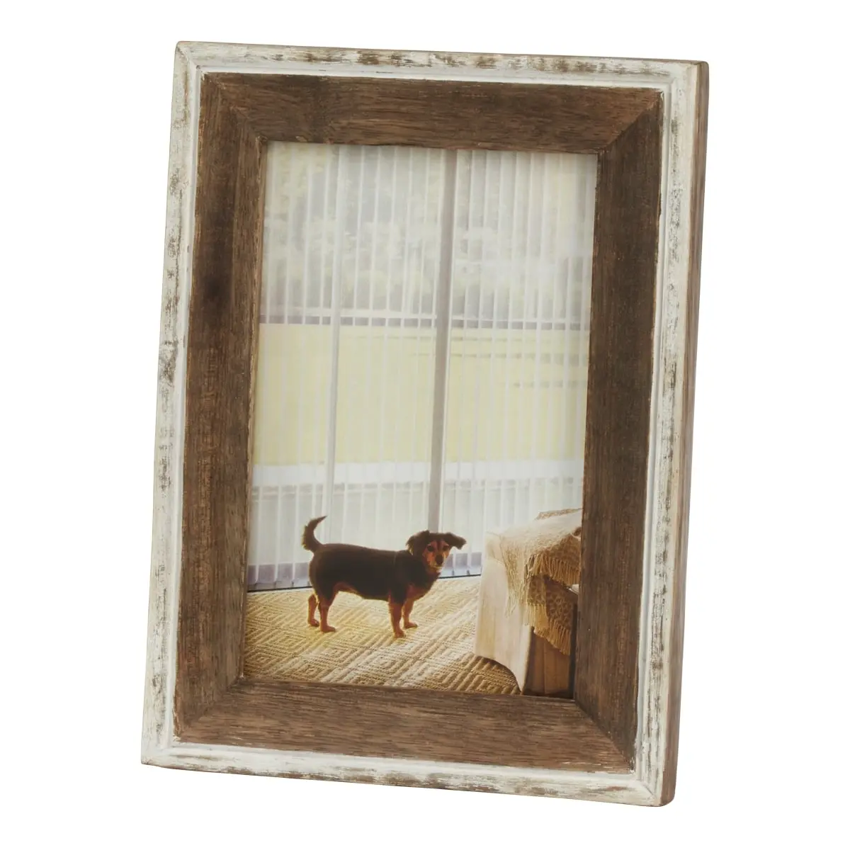 SARO PF272.N57 Distressed Wooden Design Picture Frame Natural