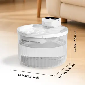 Cat Water Fountain,  Pet Water Fountain for Cats with filter, 2L/56oz BPA-Free, Ultra-Quiet Pump, Visible Water Level, Perfect Gift for Cats - Animal, Multiple Pets Water Fountain Square, Black Friday Deal