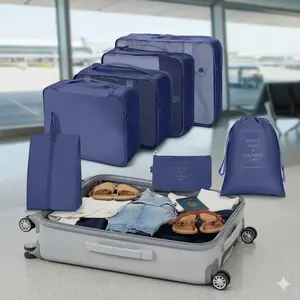 Airtight Compression Packing Cubes for Travel, Waterproof Storage Bags with Burst-Proof Zipper, Multi-Size Organizer for Clothes, Wrinkle-Free Suitcase Expanders for Vacation