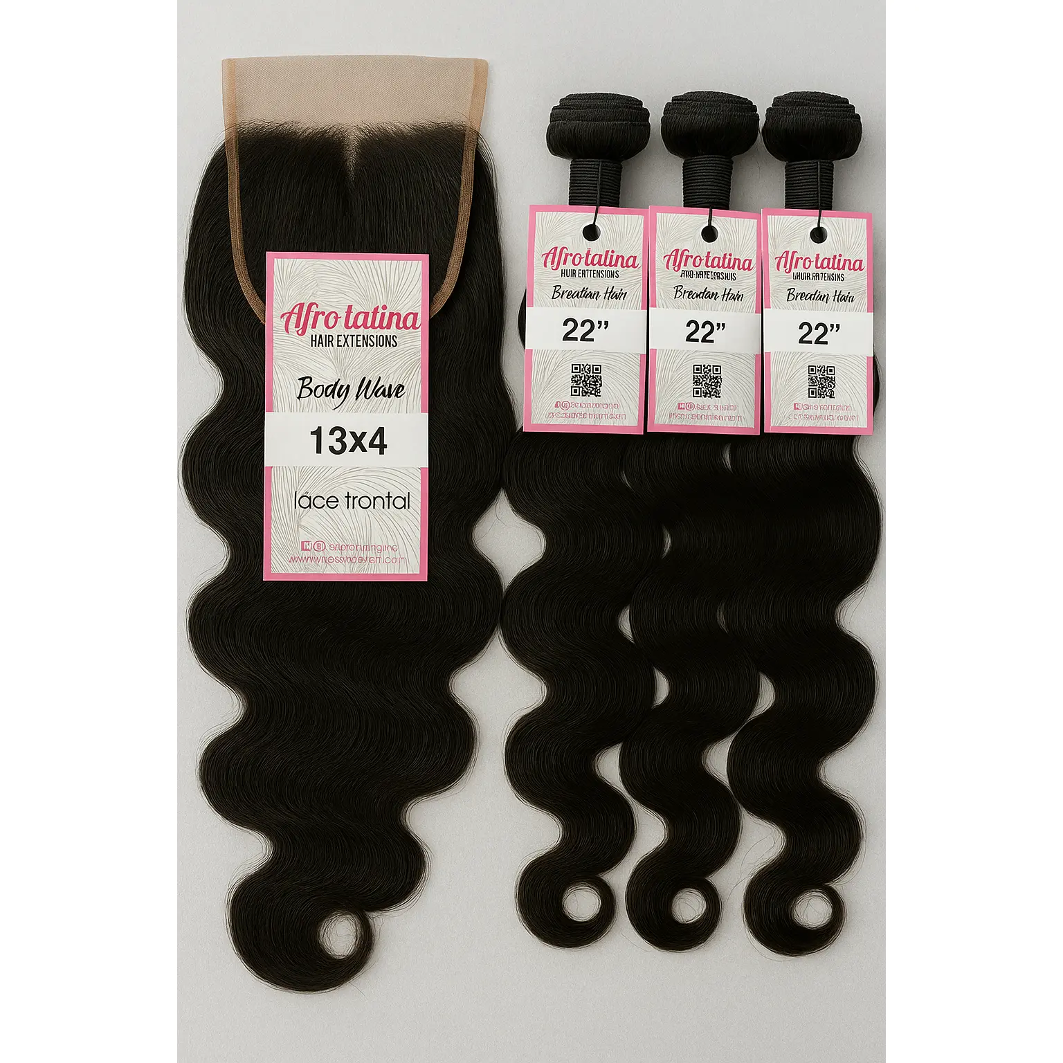 Full Glam Combo: 3 Bundles + 13x4 Frontal Brazilian