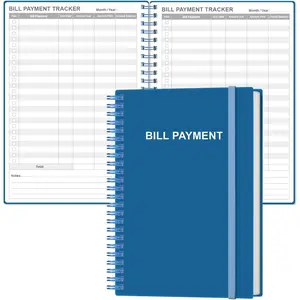 Bill Payment  Notebook - Monthly Bill Organizer & Planner for Personal Budgeting Financial, Payments Checklist Organizer, 5.8" x 8.5", Blue