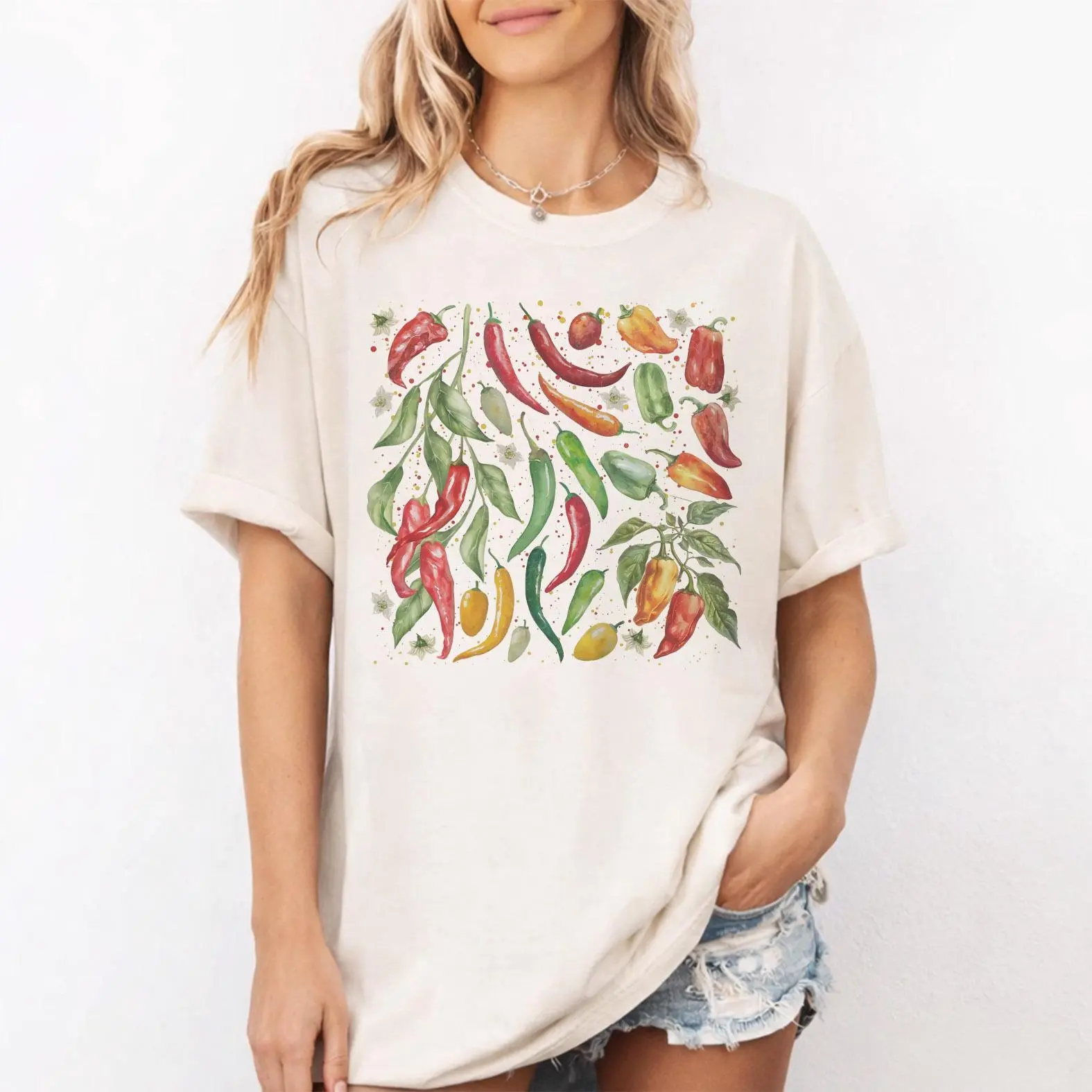 Comfort Colors Chili Pepper Shirt, Hot Pepper Graphic Tee, Gift for Gardeners