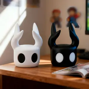 Cute Ghost Creature Controller Holder - 3D Printed Gaming Controller Stand, Universal for Xbox/PS5, Unique Desk Decor & Gamer Gift, Black & White