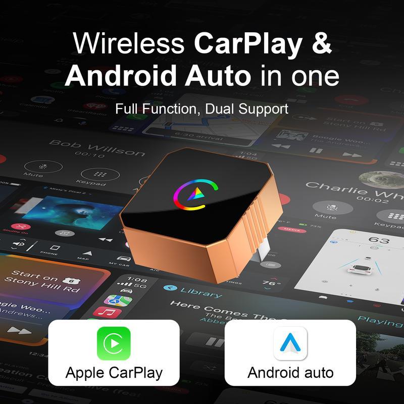 【NewYear2026】2026 New Wireless CarPlay Adapter - No-Delay Connection | Hands-Free Calling & iPhone/Android