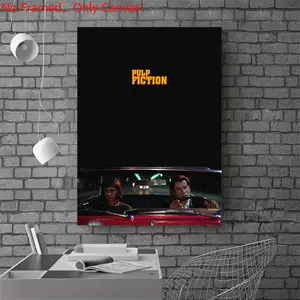 1 piece/set frameless canvas painting print poster, Classic Movie scenes Poster art，Pulp Fiction， a perfect gift for Movie loves, ideal gift for bedroom, living room, dorm hallway, kitchen, mural, wall decoration, room decor