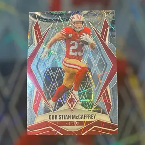2025 Panini Christian McCaffrey Phoenix  , Silver lazer prism No. 34
