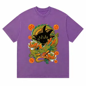 Z Goku & Shenron Vintage Washed T-Shirt – Anime Graphic Tee, Japanese Manga Streetwear Shirt, Retro Oversized DBZ Tee