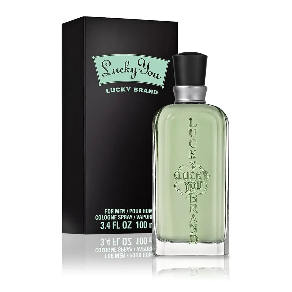 Lucky Brand Lucky You Cologne Spray for Men, Day or Night Casual Scent with Bamboo Stem Fragrance Notes, 3.4 Fl Oz
