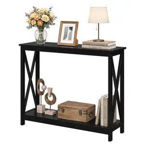 New Choice Deal Simple Style Entryway Console Table – 32" H X-Shape MDF Table for Hallway, Living Room, Bedroom