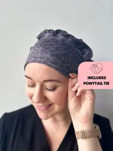 DuoStyle Scrub Hat - Onyx Leopard