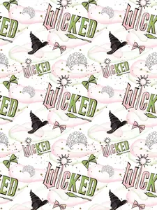 WICKED MOVIE Wrapping Paper, Musical Gift Wrap, Xmas Wrapping paper