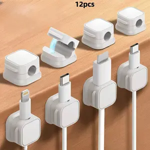 2-Piece Cable Organizer Set, No Drilling Required, Self-Adhesive Network Cables, Wiring Clips, Nail-Free Cable Manager, Storage Outlet Clamps, Wire Organizer