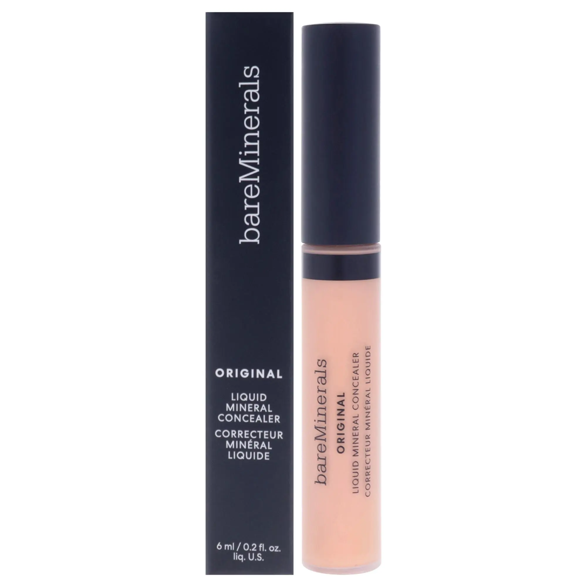 bareMinerals Original Liquid Mineral Concealer - Women's 3N Medium Flawless Single Unit Bottle Cosmetic, Daily Makeup - 0.2 fl oz
