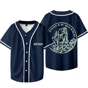 Josiah Queen Mt Zion Baseball Jacket Tee Women Men Fashion V-neck Short Sleeve T-Shirts