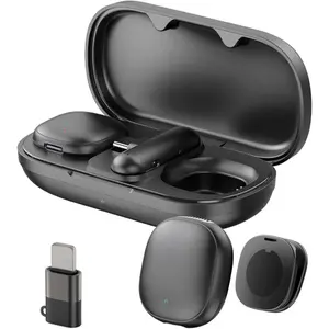 Phone Microphone AI Noise Filter -  Lavalier Microphones for  17 Android with  Case Lapel Mic for Content Creators Video Audio Recording (Black, NV37 with Adapter for )