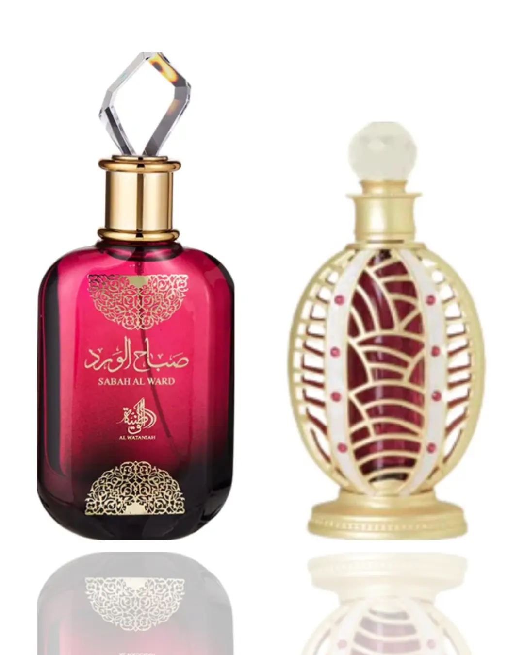 Men's Sabah Al Ward 2-Piece Bundle Set - Layered Floral Musk EDP Perfume, Fragrance Oil, Creamy Finish, Woody Amber, Clean, Longlasting Beauty & Personal Care Item, Woody Amber Fragrance