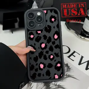 Case for iPhone 16 Pro Max 15 Plus 14 13 12 11 XR E XS Stylish Pink Leopard All Coverage Enhanced Camera Lens Protection Rugged Softcase Gift for Girl