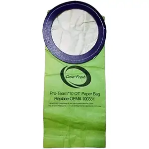 Casa Fresh - 10 PK of Replacement Bags for ProTeam 100331. Compatible with 10 QT BackPack Vacuums - Coachvac, Super Coachvac, Megavac (10 QT Round Bags 100331)