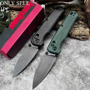 Hot 6105 Mini Folding Knife Black Stone-Ground Finish 8Cr13Mov Blade Nylon Fiber Handle Camping & Outdoor Knife Multi-Function Survival Knife EDC Tool Gift