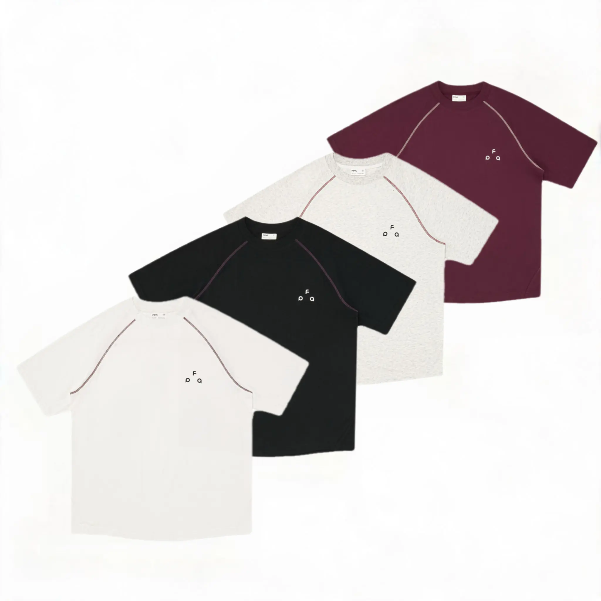 FPA Unisex Oversized Contrast Stitch Graphic Tee - 100% Cotton Streetwear T-Shirt Activewear Tee Crew Neck Tops