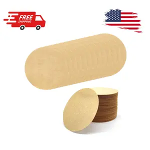 300pcs 2.5" Unbleached Replacement Natural Paper Filters Round (Brown)