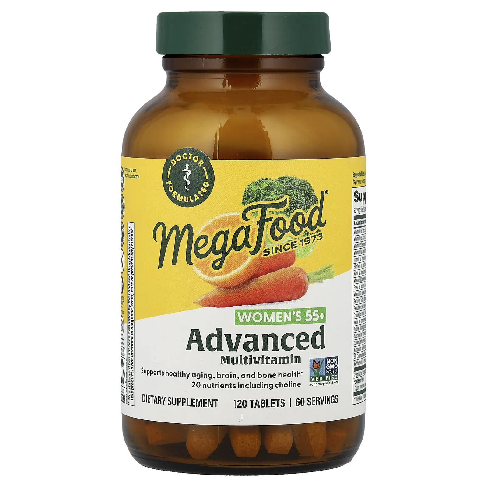 MegaFood Women's 55+, Advanced Multivitamin, 120 Tablets MegaFood Women's 55+, Advanced Multivitamin, 120 Tablets