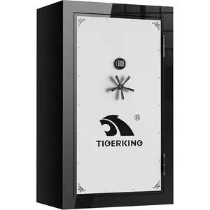 TIGERKING Gun Safe for Rifles and Pistols, 45-Min 1200°F Fire Protection, 58 Long Guns, Heavy-Duty Steel Gun Cabinet, Modular Shelves & Racks, Door Organizer, 642 lbs, 72.0"H x 43.3"W x 27.0"D
