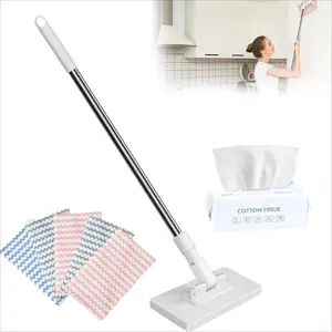 Mini Face Towel Mop Accessory 100cm Lazy Cleaning Tool Reusable Clamp Mop Head Home Kitchen Bathroom Desk Cabinet cleaning Cleaning
