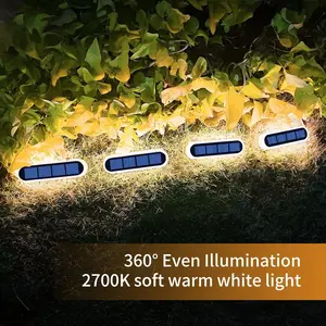 Solar Outdoor Lights 2700K LED Path Lamp IP68 Waterproof Auto On/Off Floor Lamp For Garden Patio Warm White