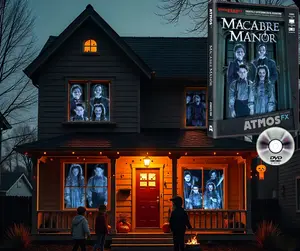 AtmosFX Macabre Manor Digital Decorations DVD for Halloween Holiday Projection Decorating