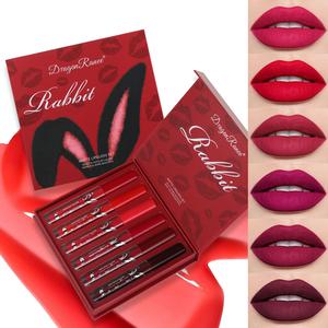 6Pcs Vibrant Matte Lip Glossy Set Long Lasting Makeup Waterproof Transferproof Lipstick High coverage Smooth Lip Tint Suitable Beginners SummerVibes Cosmetics
