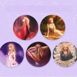 Singer Frosted Pin Buttons - Pop Girl Era Button Pins Set, Aesthetic Singer Inspired Badge Pins, Cute Fan Pinback Buttons, Gift for Music Lovers