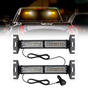 Car LED Light Bar Flashing Light Wihite Yellow LED Decorative Light ,Rear Windshield for Car Pickup Vehicle, Tow/Plow Truck