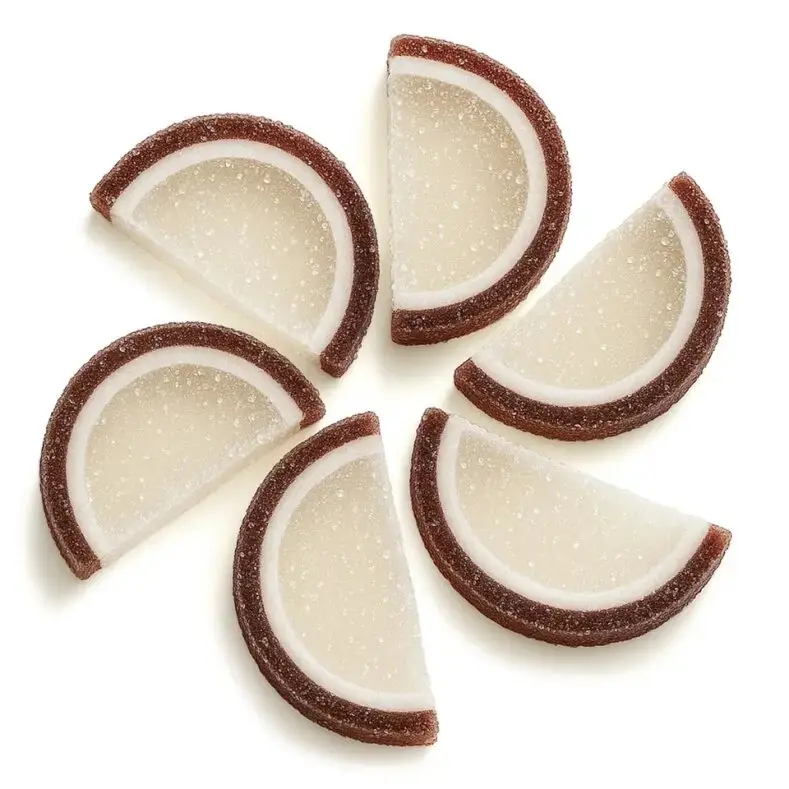NY Spice Shop Coconut Jelly Slices – Sweet Chewy Candy, Sugar-Sanded Pineapple Flavor for Desserts, Beverages & Snacking.
