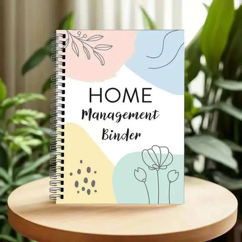 Cross-Border Home Management Binder, Family Plan Notebook, Home Planner, Coil Design, Simple Style, Ideal for Organizing Household Affairs