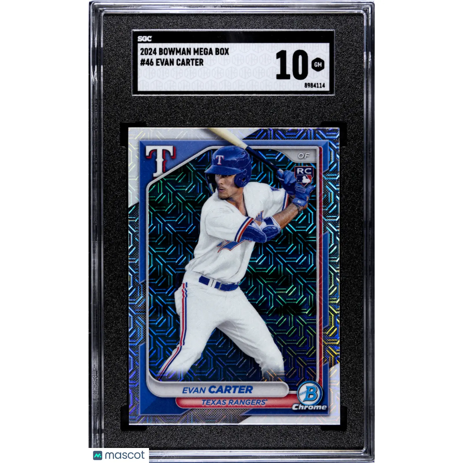 Evan Carter SGC 2024 Bowman Mega Box #46 Rookie Texas Rangers 10