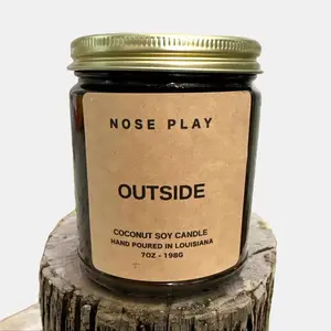 Nose Play Outside Leaves Scented Coconut Soy 9oz 198g Candle Hand Poured in Louisiana Fall Scents Handcrafted & Phthalate-Free