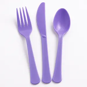 Brava! Purple Plastic Cutlery Set - 24 Count