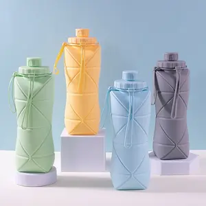 Portable Creative Silicone Folding Water Bottle, Large Capacity Collapsible Travel Cup for Outdoor Sports Fitness Home Use