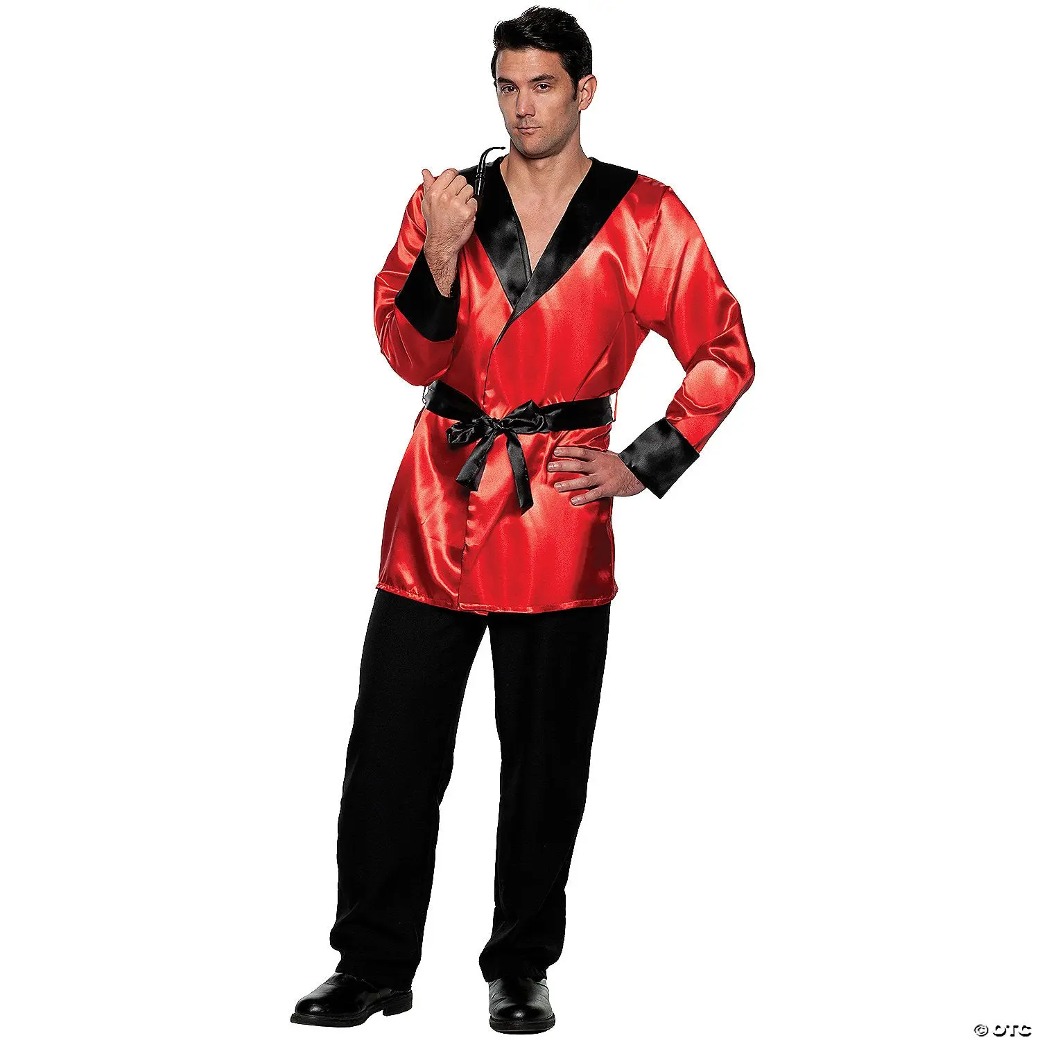ADLT SATIN SMOKING JACKET OS
