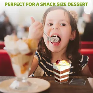 20 Pack 5 Oz Plastic Dessert Cups with Lids and Spoons, Yogurt Parfait Appetizer Cups for Party, Clear Mini Dessert Shooter Cups with Spoons for Pudding Fruit Trifle Ice Cream